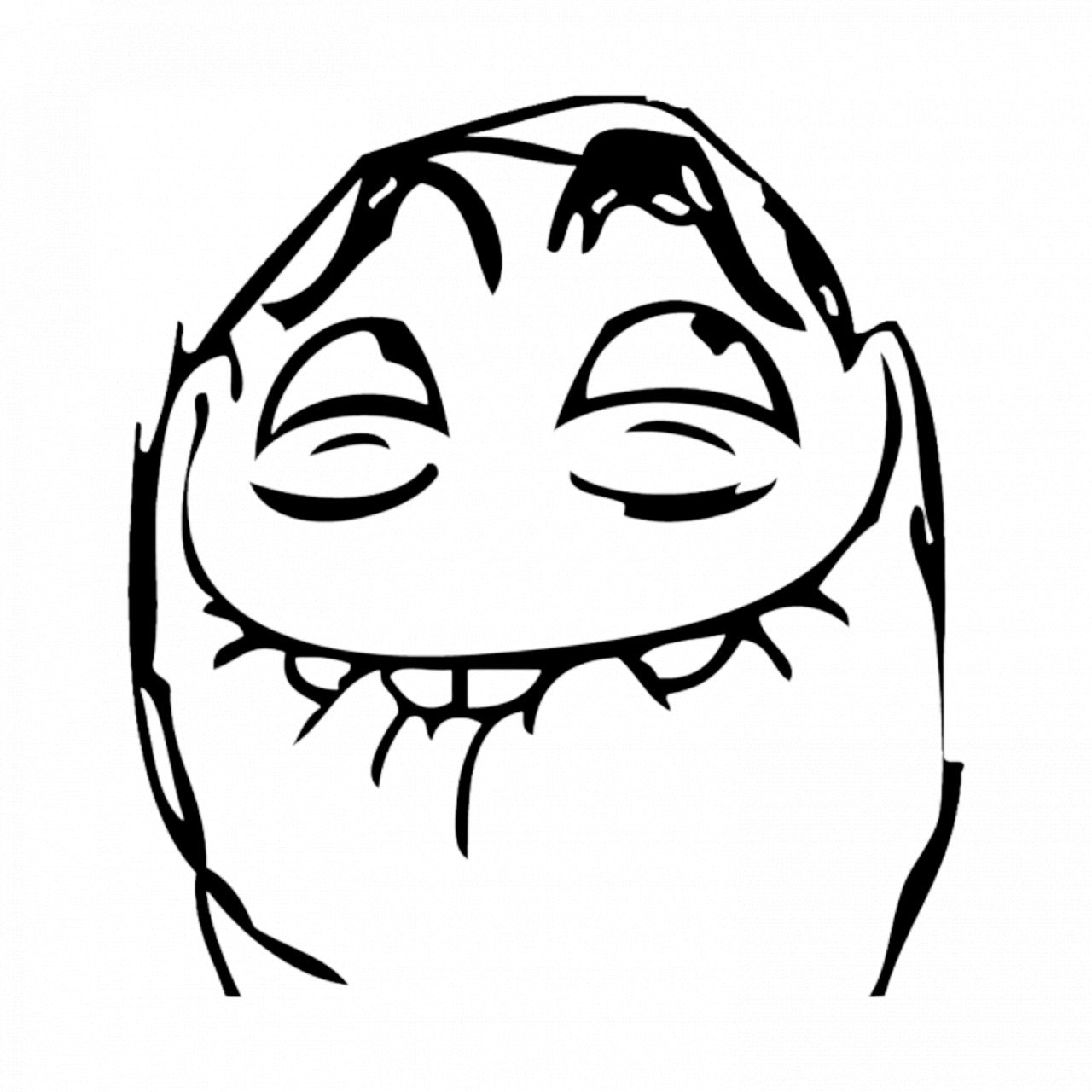 Set 5 bucati, Sticker decorativ, Gura inchisa Meme, Rezistent la apa, NO9535, 6 cm, Multicolor