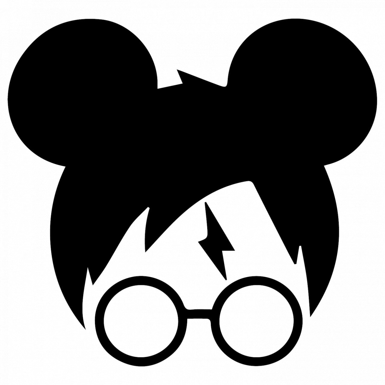 Set 5 bucati, Sticker decorativ, Harry Potter cu semn in frunte, Rezistent la apa, NO9570, 6 cm, Multicolor