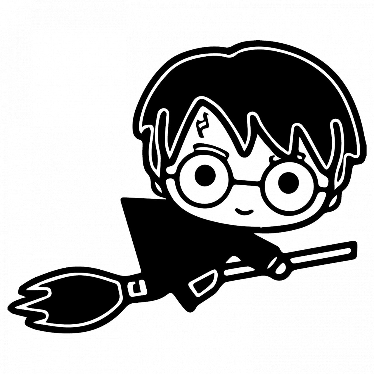 Set 5 bucati, Sticker decorativ, Harry Potter se plimba pe matura, Rezistent la apa, NO9587, 6 cm, Multicolor