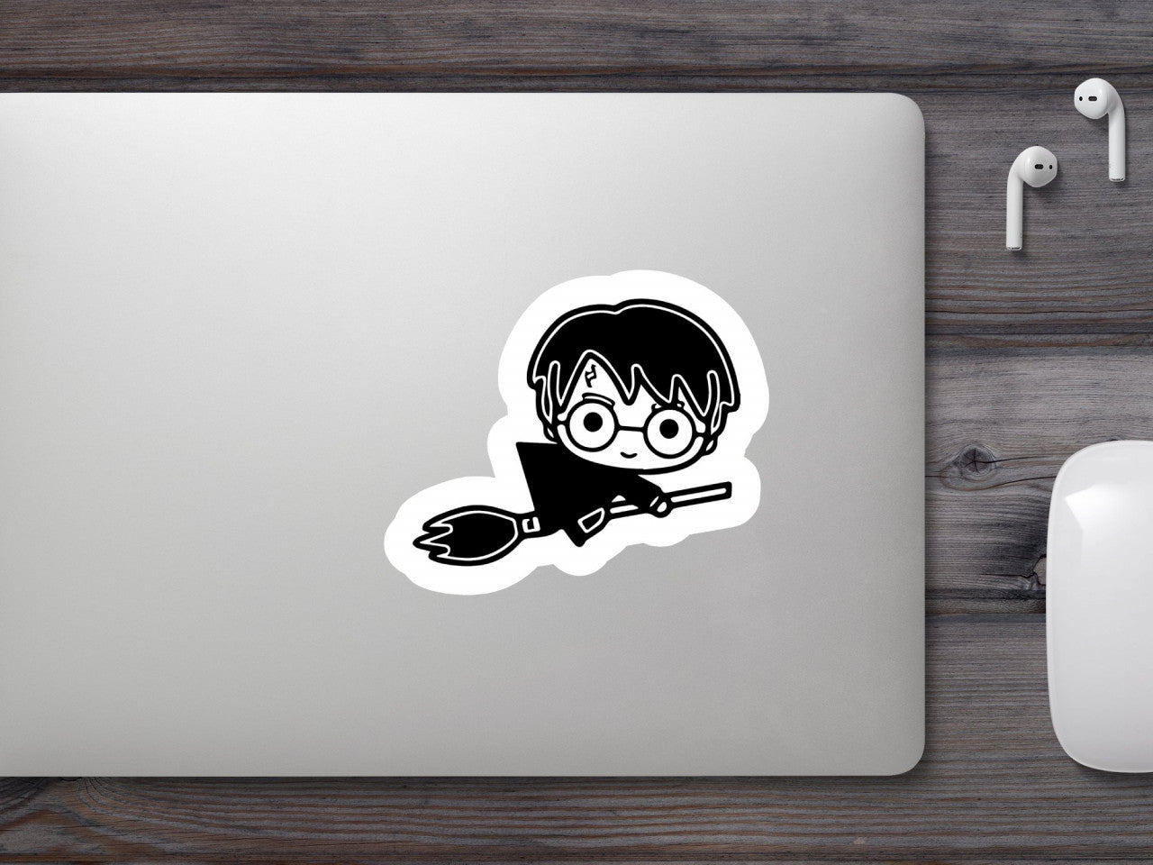 Set 5 bucati, Sticker decorativ, Harry Potter se plimba pe matura, Rezistent la apa, NO9587, 6 cm, Multicolor