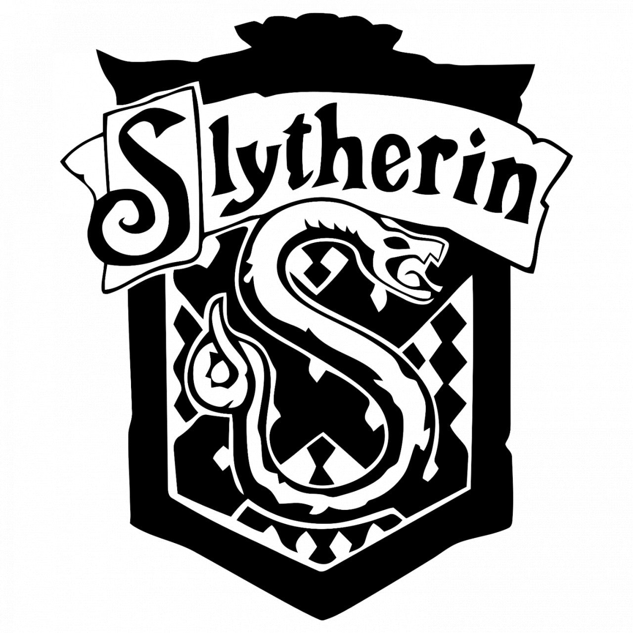 Set 5 bucati, Sticker decorativ, Harry Potter Slytherin, Rezistent la apa, NO9588, 6 cm, Multicolor