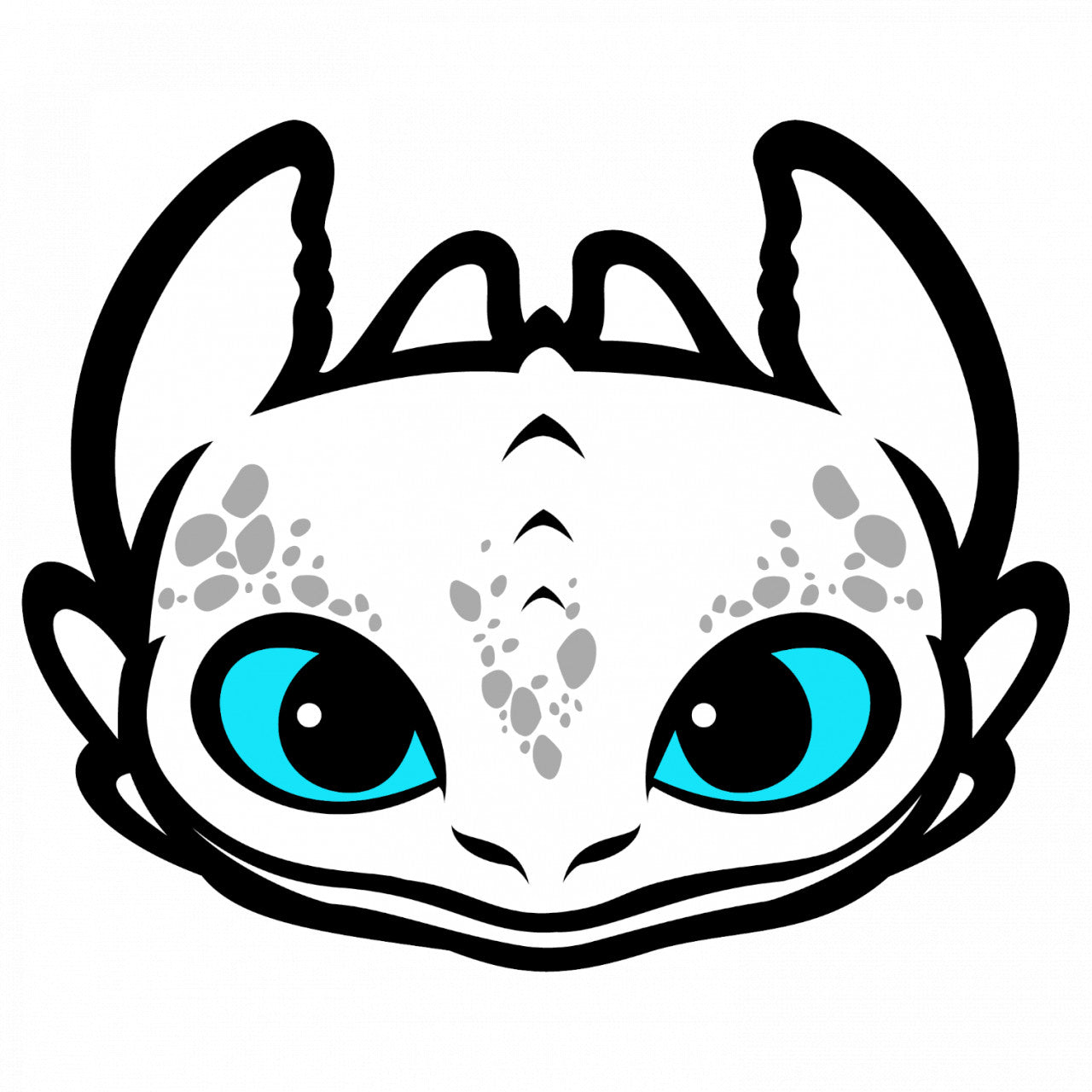 Set 5 bucati, Sticker decorativ, How to Train Your Dragon furia nocturna 1, Rezistent la apa, NO9677, 6 cm, Multicolor