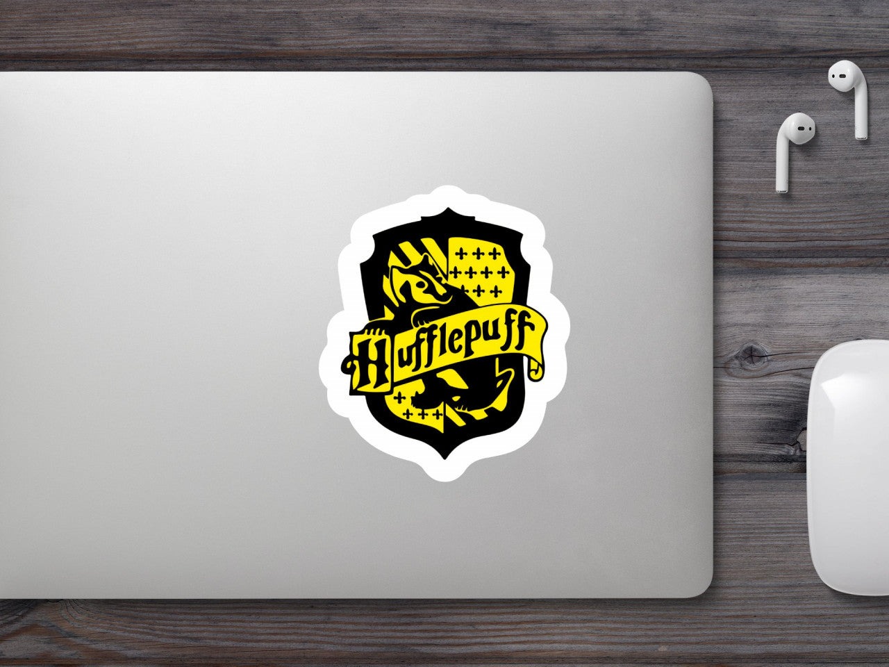 Set 5 bucati, Sticker decorativ, Hufflepuff Harry Potter, Rezistent la apa, NO9681, 6 cm, Multicolor