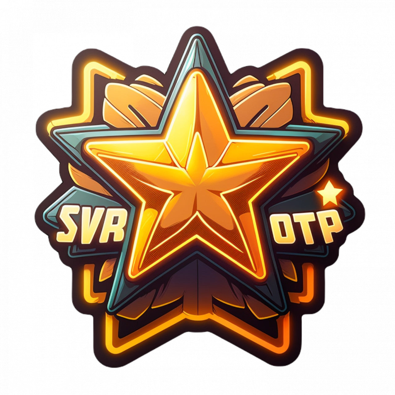 Set 5 bucati, Sticker decorativ, Insigna stea metalica, Rezistent la apa, NO9770, 6 cm, Multicolor