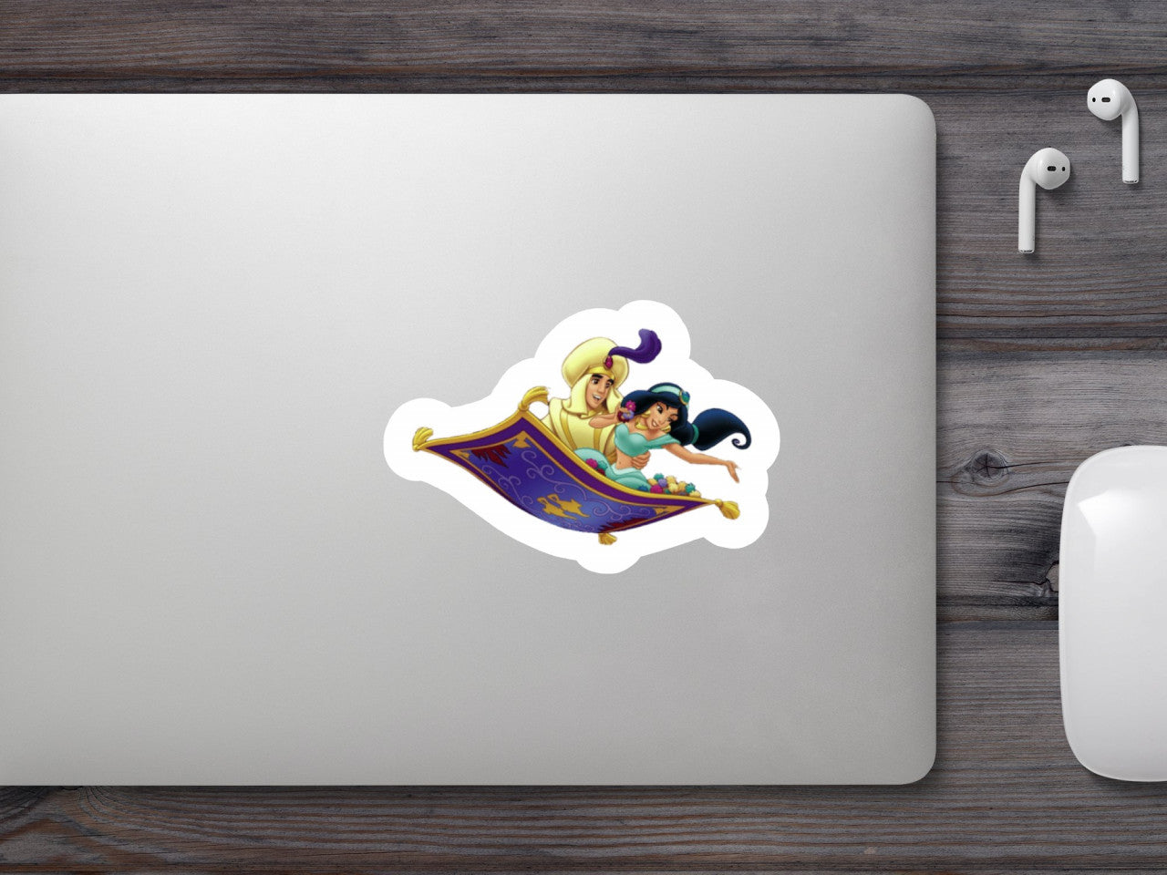 Set 5 bucati, Sticker decorativ, Jasmine printesa Disney, Rezistent la apa, NO9795, 6 cm, Multicolor