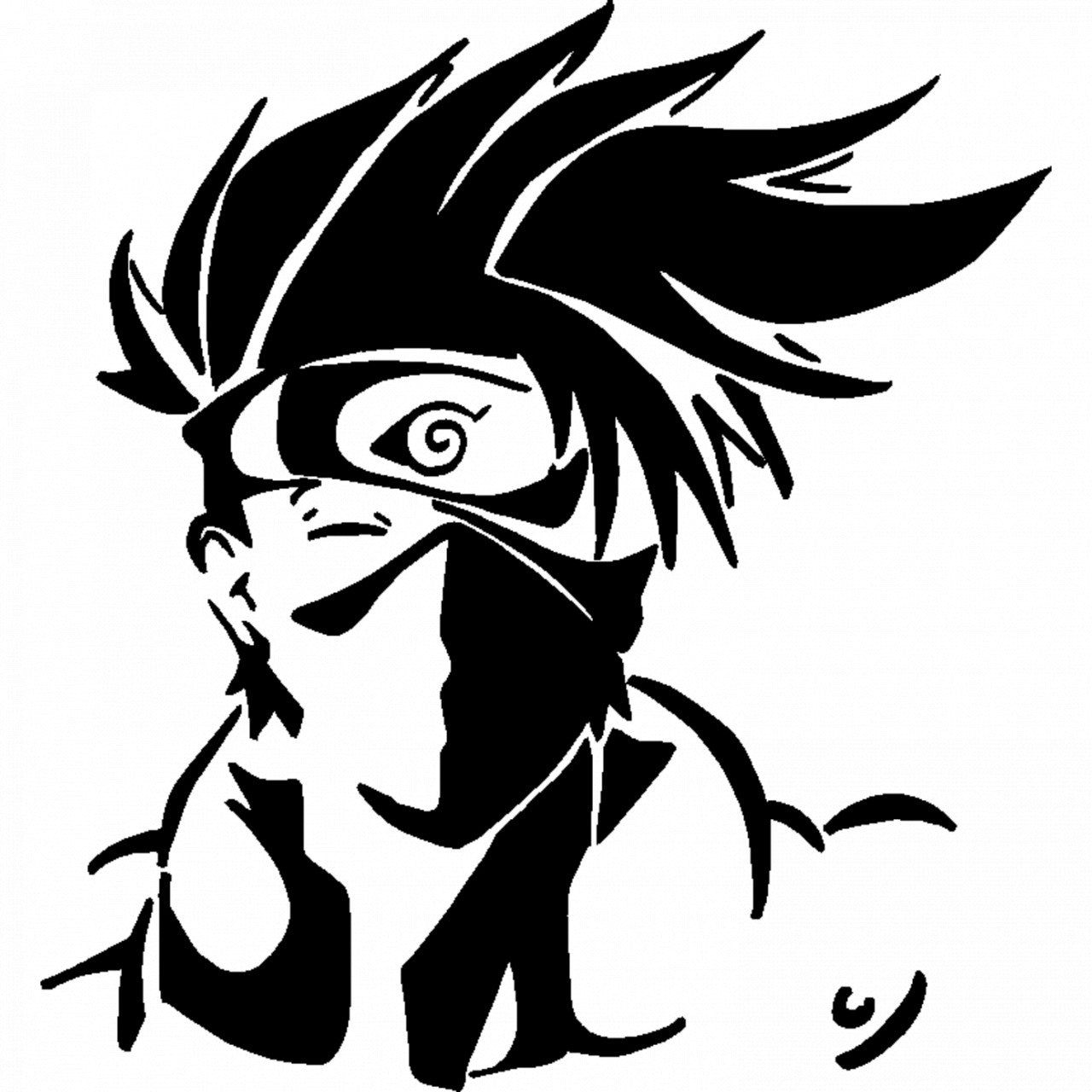 Set 5 bucati, Sticker decorativ, Kakashi Hatake Naruto Anime, Rezistent la apa, NO9833, 6 cm, Multicolor