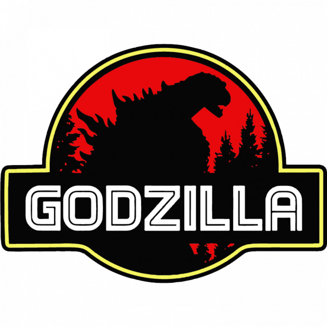 Set 5 bucati, Sticker decorativ, King of the Monsters Godzilla parc, Rezistent la apa, NO9851, 6 cm, Multicolor