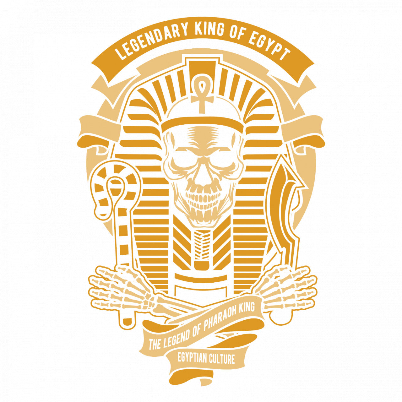 Set 5 bucati, Sticker decorativ, Legendary King of Egipt, Rezistent la apa, NO9882, 6 cm, Multicolor