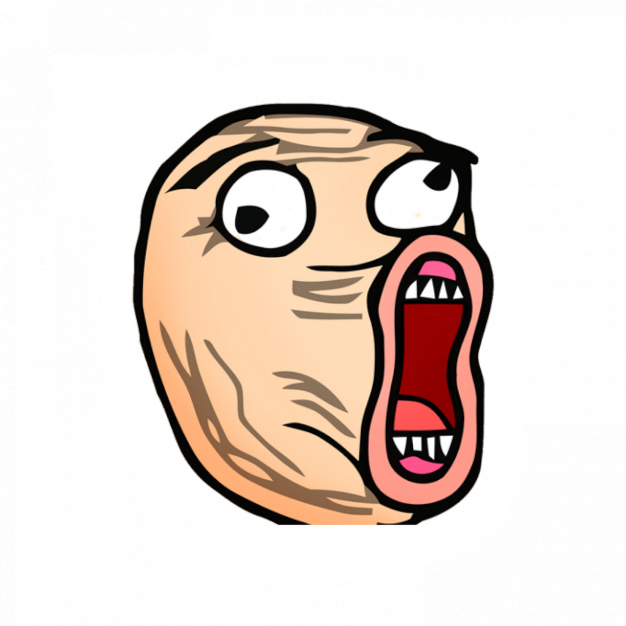 Set 5 bucati, Sticker decorativ, Lol expresie fata Meme, Rezistent la apa, NO9923, 6 cm, Multicolor