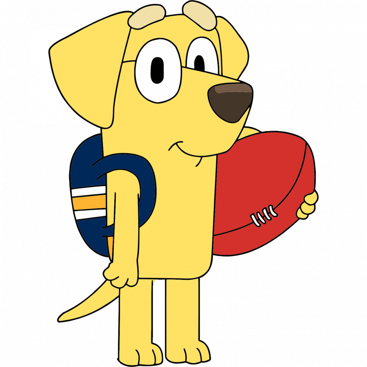 Set 5 bucati, Sticker decorativ, Lucky Bluey, Rezistent la apa, NO9939, 6 cm, Multicolor