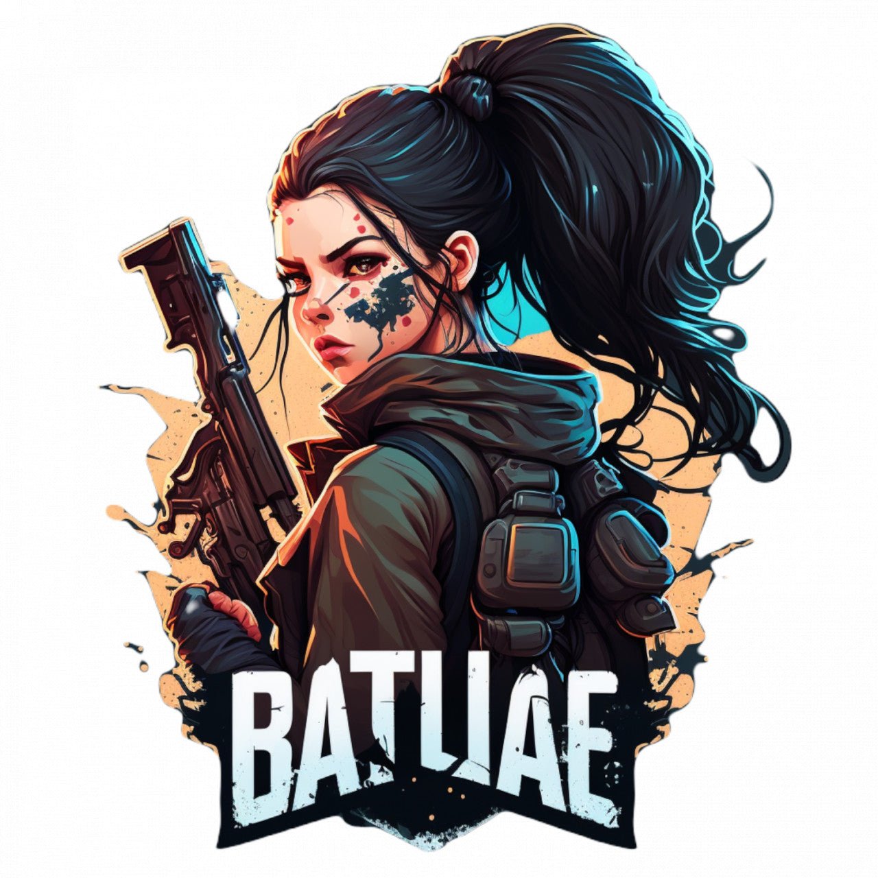 Set 5 bucati, Sticker decorativ, Luptatoare supravietuitoare a apocalipsei, Rezistent la apa, NO9943, 6 cm, Multicolor