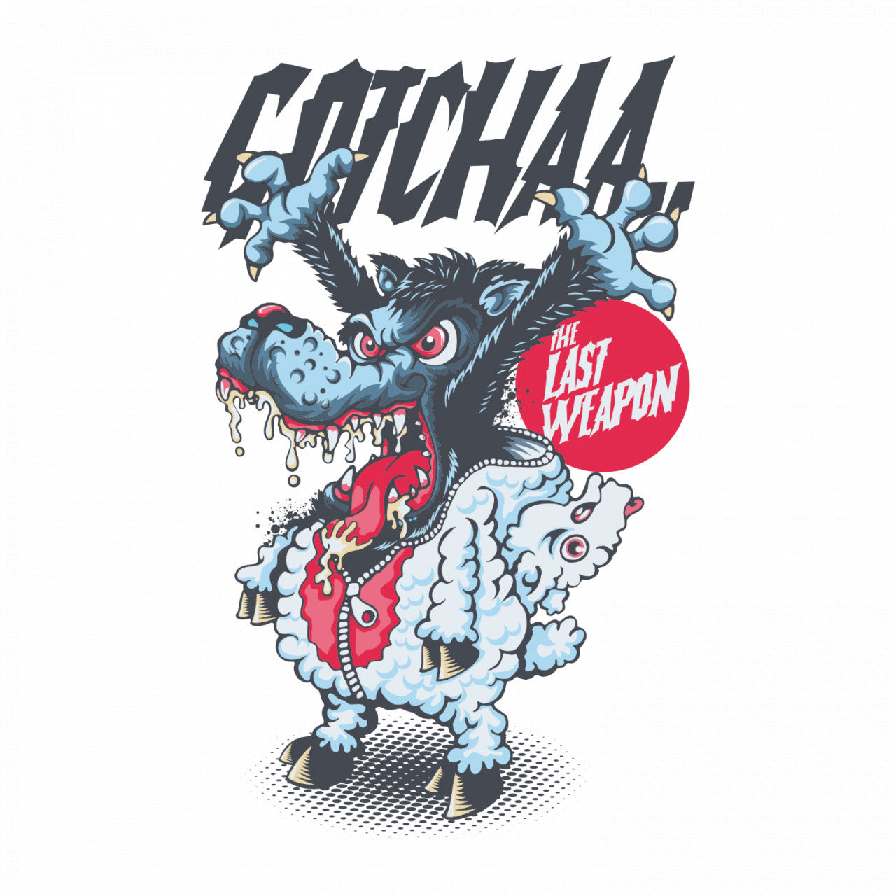 Set 5 bucati, Sticker decorativ, Lupul imbracat in oaie, Rezistent la apa, NO9956, 6 cm, Multicolor