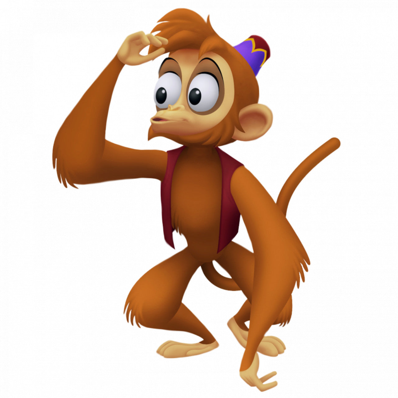 Set 5 bucati, Sticker decorativ, Maimuta Abu din Aladdin, Rezistent la apa, NO9961, 6 cm, Multicolor