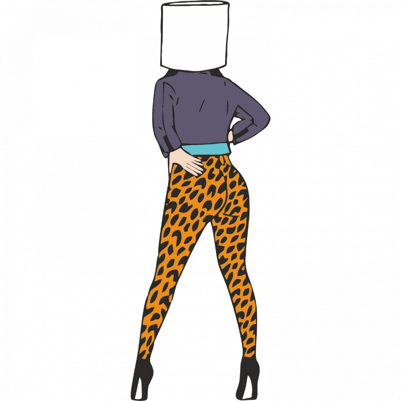 Set 5 bucati, Sticker decorativ, Marshmello pantaloni, Rezistent la apa, NO9993, 6 cm, Multicolor