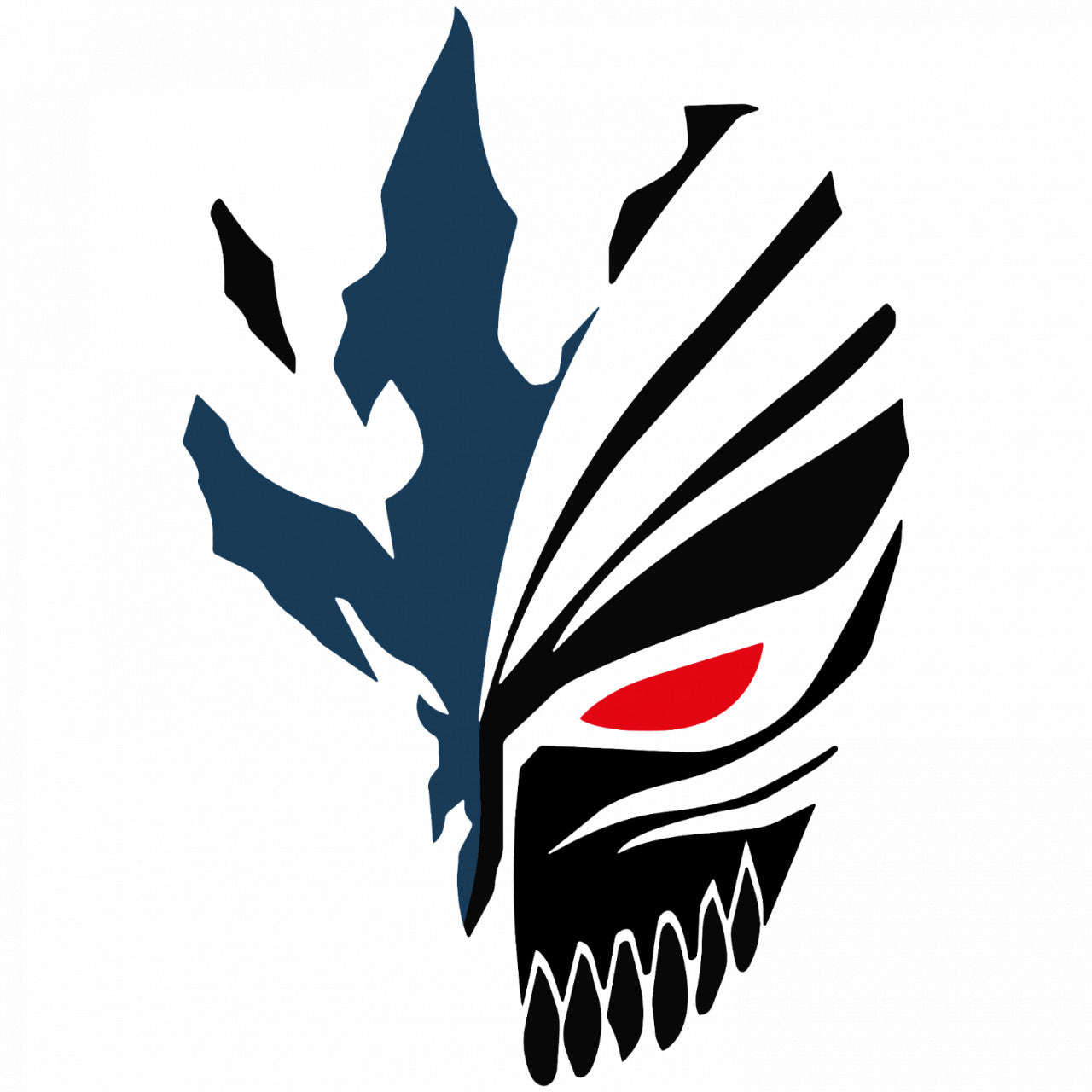 Set 5 bucati, Sticker decorativ, Masca Hollow Bleach, Rezistent la apa, NO9998, 6 cm, Multicolor