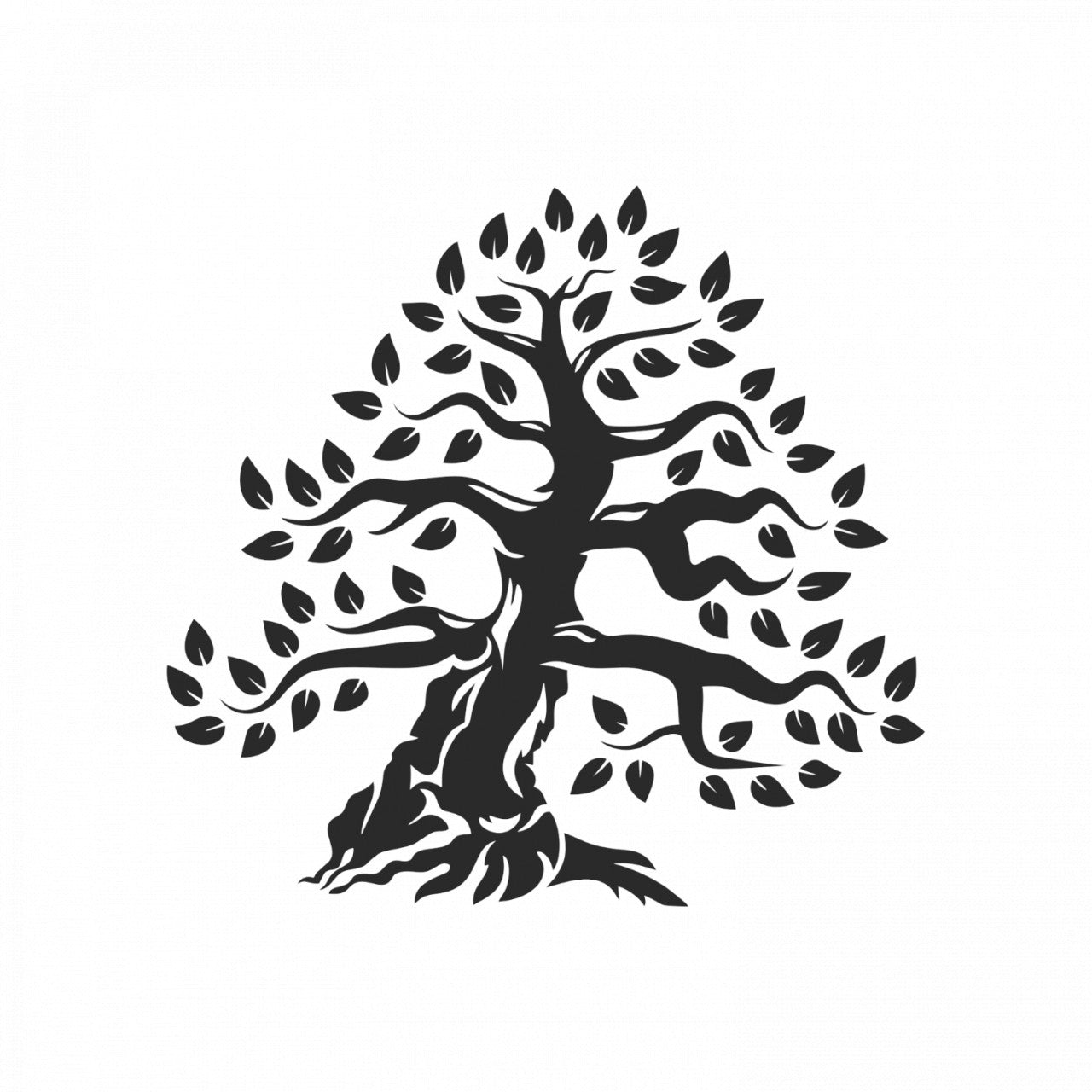 Set 5 bucati, Sticker decorativ, Maslin cu radacini, Rezistent la apa, NO10014, 6 cm, Multicolor