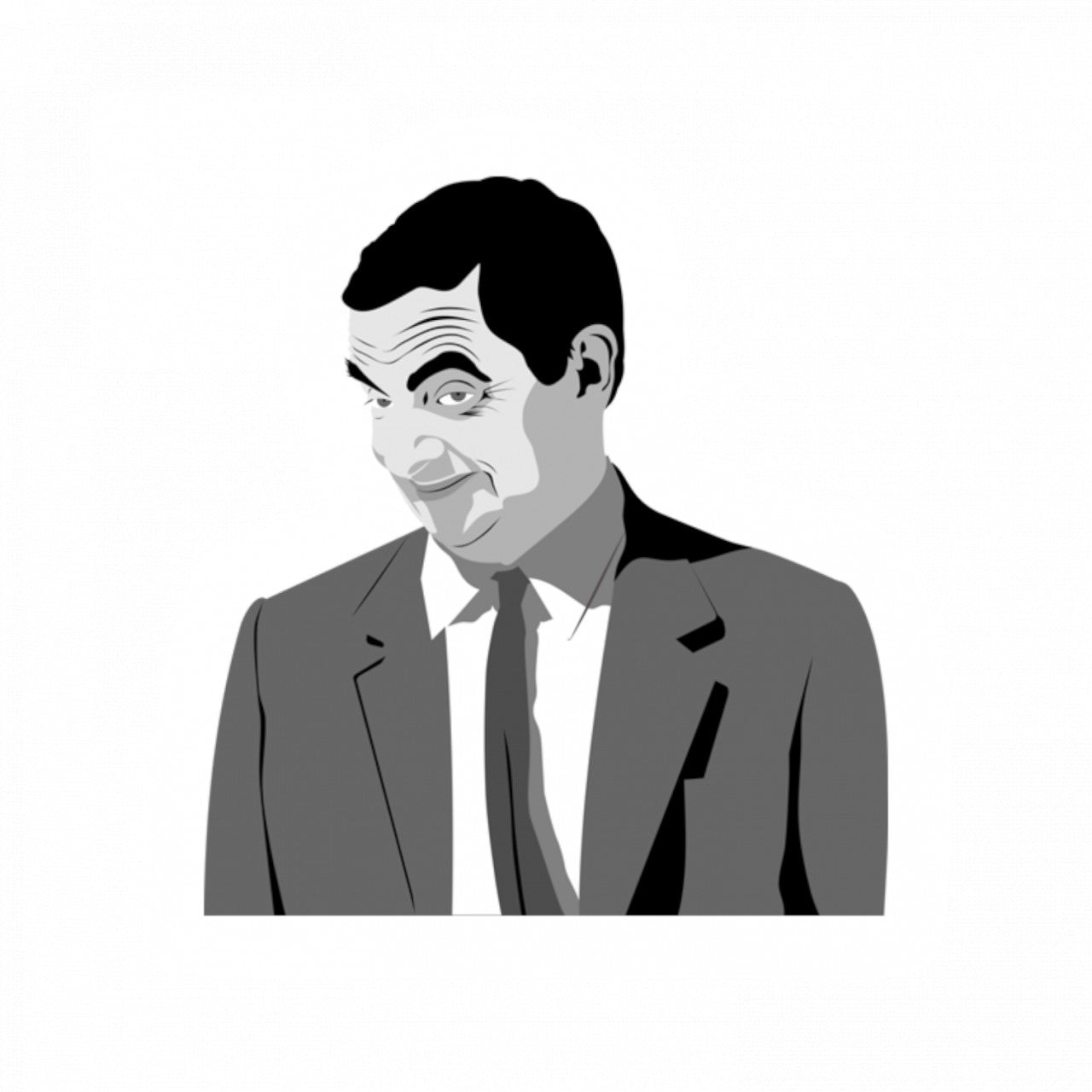 Set 5 bucati, Sticker decorativ, Meme Mr. Bean, Rezistent la apa, NO10039, 6 cm, Multicolor