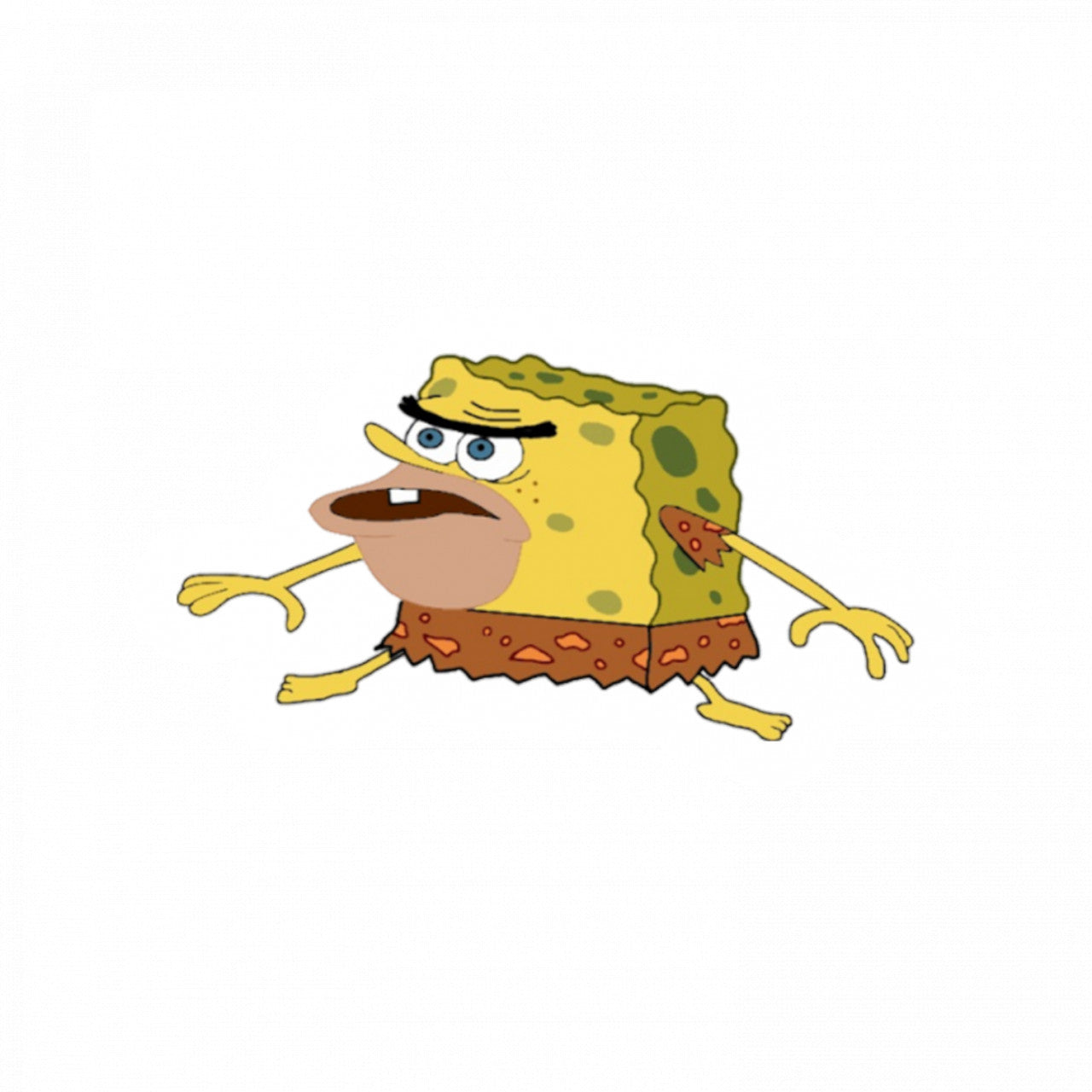 Set 5 bucati, Sticker decorativ, Meme SpongeGar, Rezistent la apa, NO10062, 6 cm, Multicolor