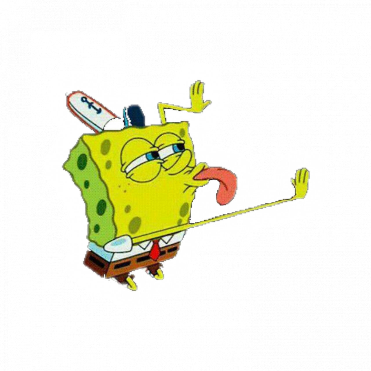 Set 5 bucati, Sticker decorativ, Meme Spongelick, Rezistent la apa, NO10064, 6 cm, Multicolor
