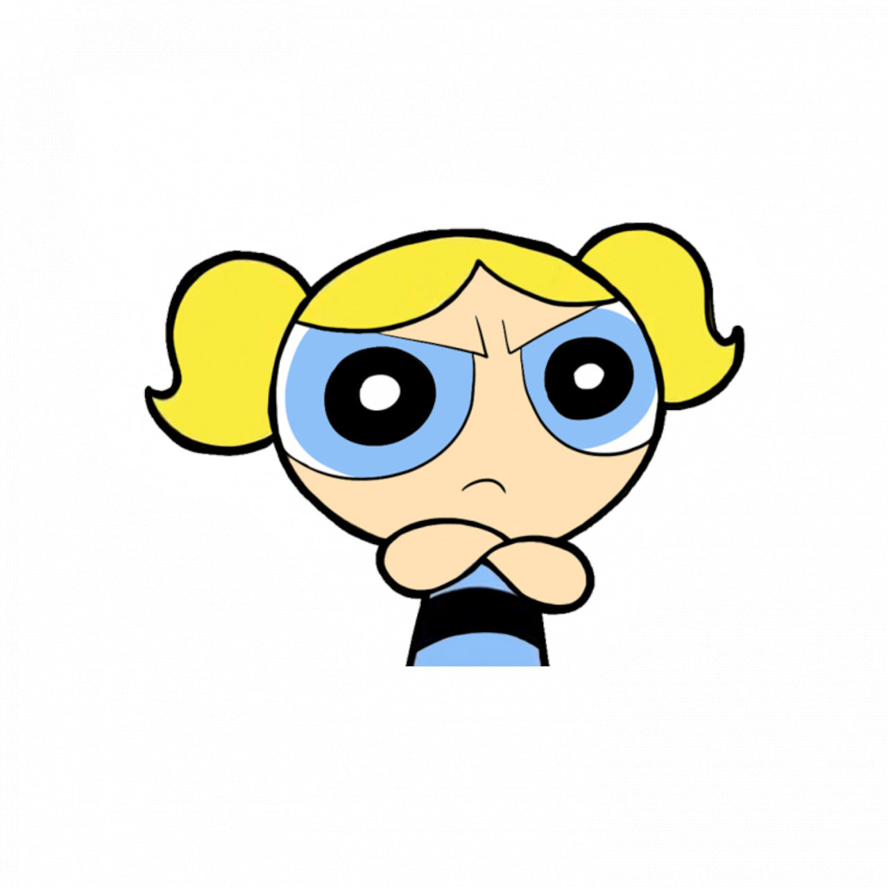 Set 5 bucati, Sticker decorativ, Meme The Powerpuff Girls Bubbles, Rezistent la apa, NO10065, 6 cm, Multicolor