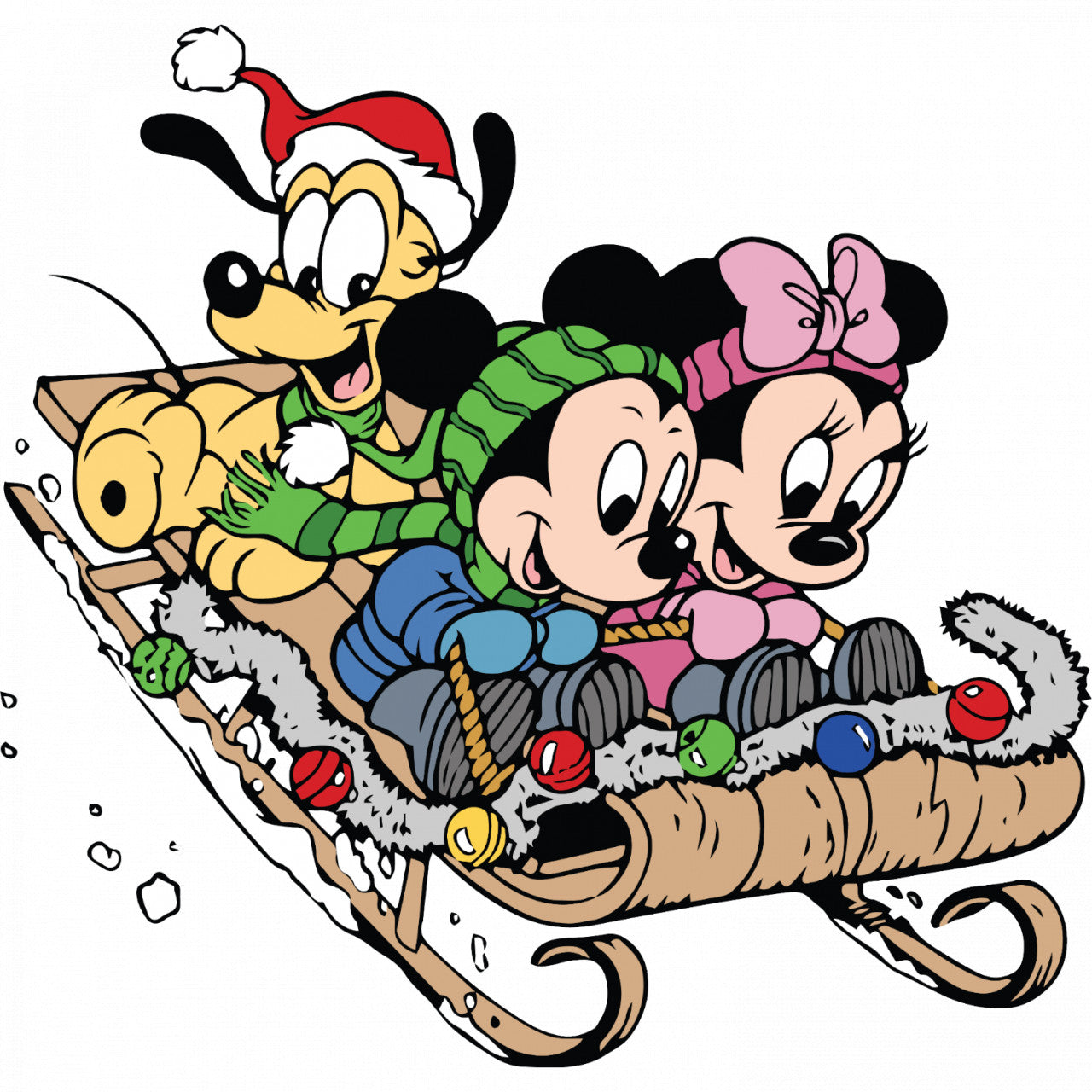 Set 5 bucati, Sticker decorativ, Mickey Mouse din Disney si prietenii lui, Rezistent la apa, NO8106, 6 cm, Multicolor