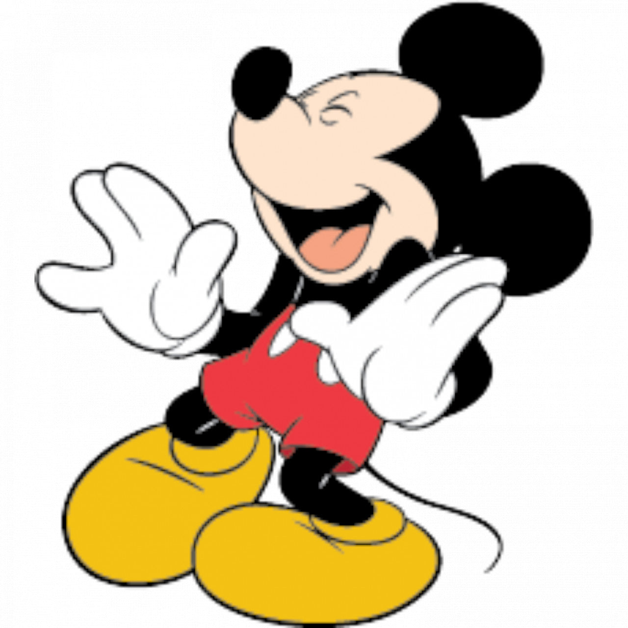 Set 5 bucati, Sticker decorativ, Mickey Mouse fericit, Rezistent la apa, NO8111, 6 cm, Multicolor