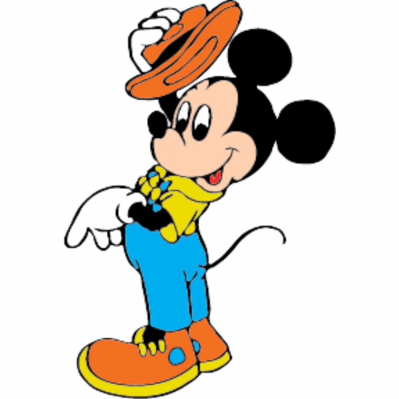 Set 5 bucati, Sticker decorativ, Mickey Mouse te saluta, Rezistent la apa, NO8120, 6 cm, Multicolor