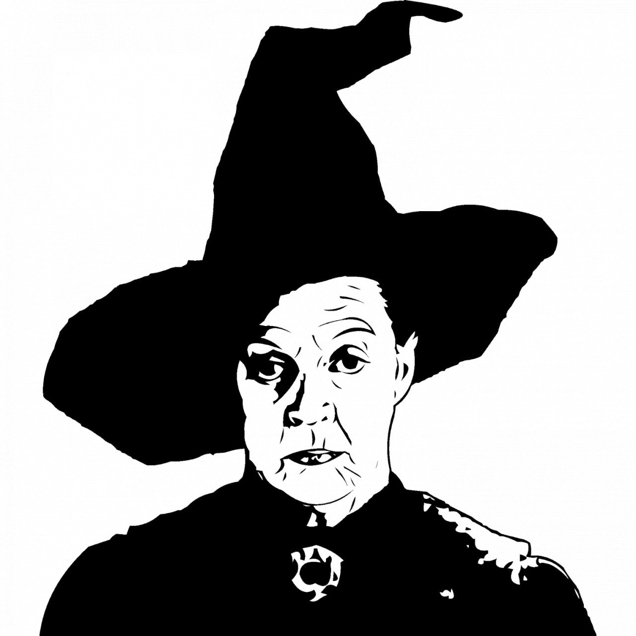 Set 5 bucati, Sticker decorativ, Minerva McGonagall Harry Potter, Rezistent la apa, NO8136, 6 cm, Multicolor