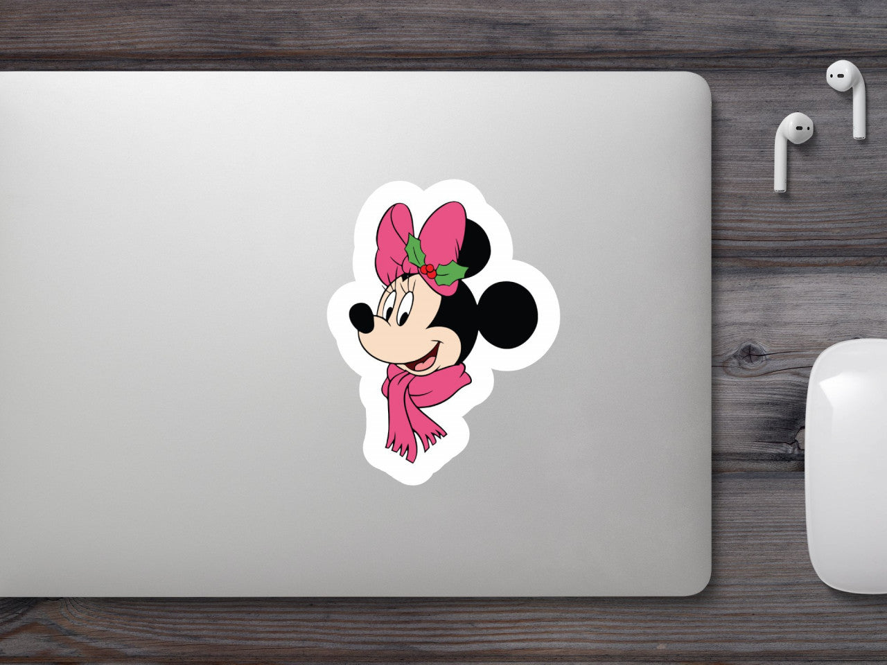 Set 5 bucati, Sticker decorativ, Minnie Mouse frumusica, Rezistent la apa, NO8152, 6 cm, Multicolor