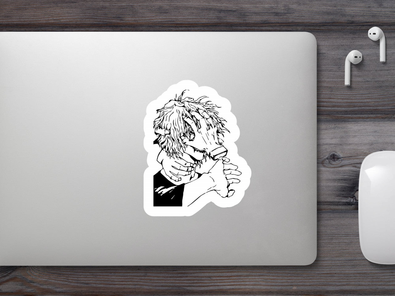 Set 5 bucati, Sticker decorativ, My Hero Tomura Shigaraki to calm the soul, Rezistent la apa, NO8226, 6 cm, Multicolor