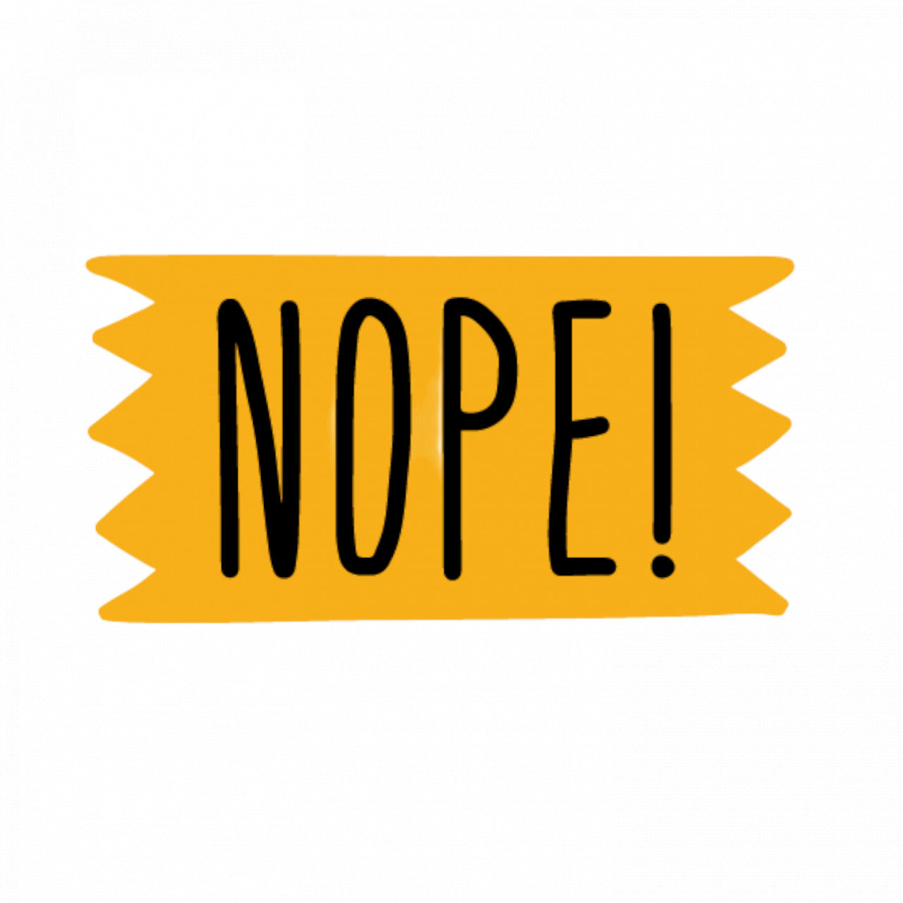 Set 5 bucati, Sticker decorativ, NOPE!, Rezistent la apa, NO8261, 6 cm, Multicolor