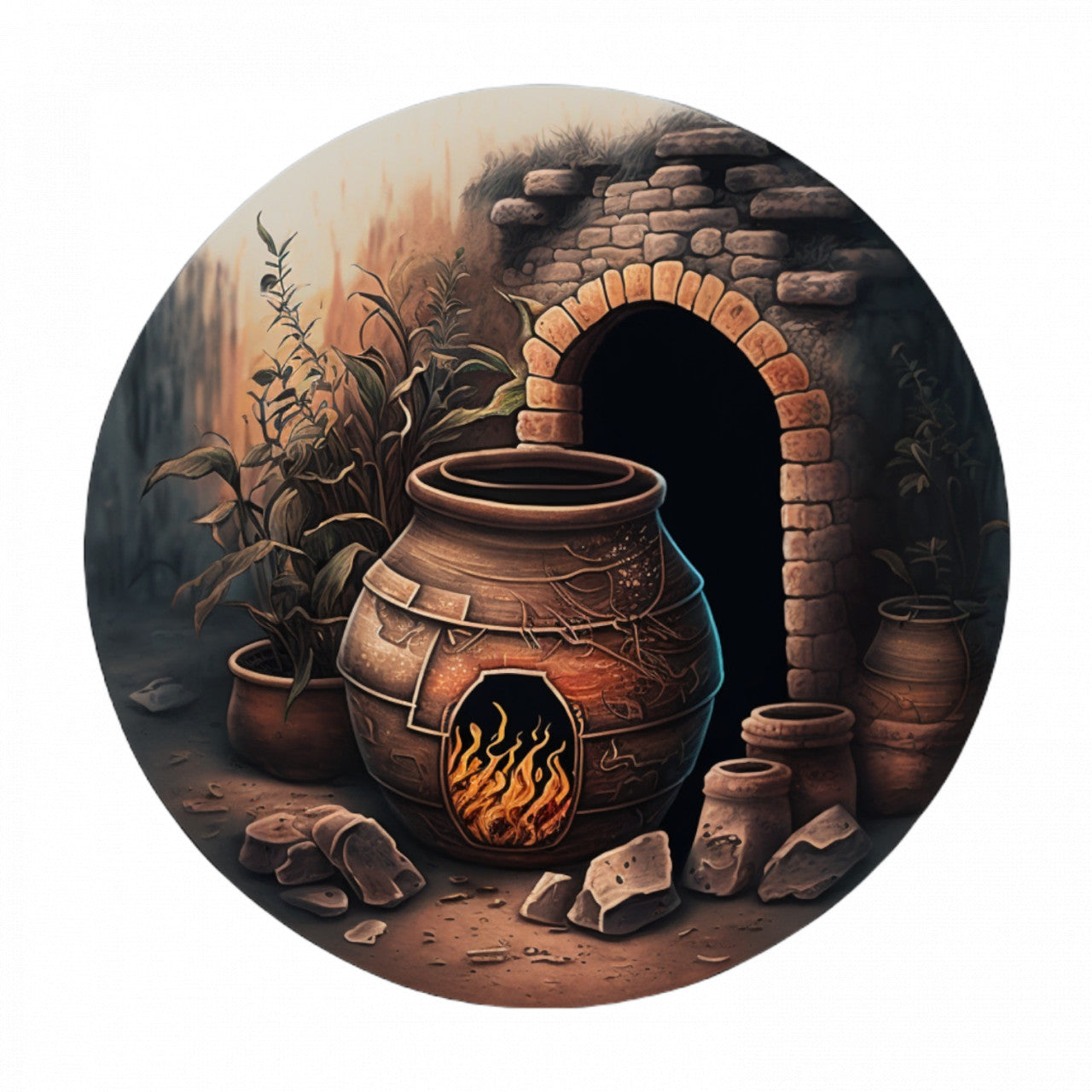 Set 5 bucati, Sticker decorativ, Oale de lut, Rezistent la apa, NO8267, 6 cm, Multicolor