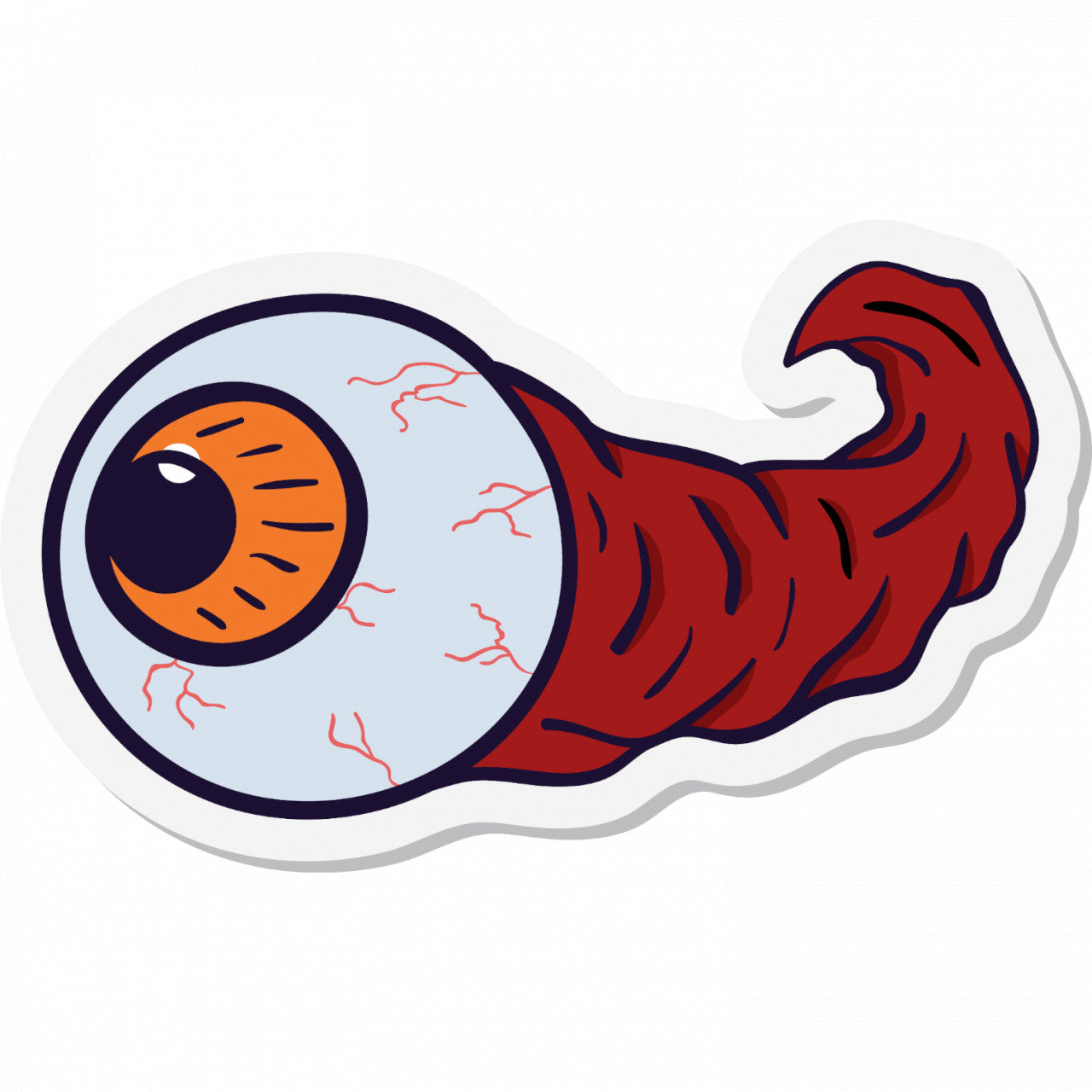 Set 5 bucati, Sticker decorativ, Ochi insangerat, Rezistent la apa, NO8274, 6 cm, Multicolor