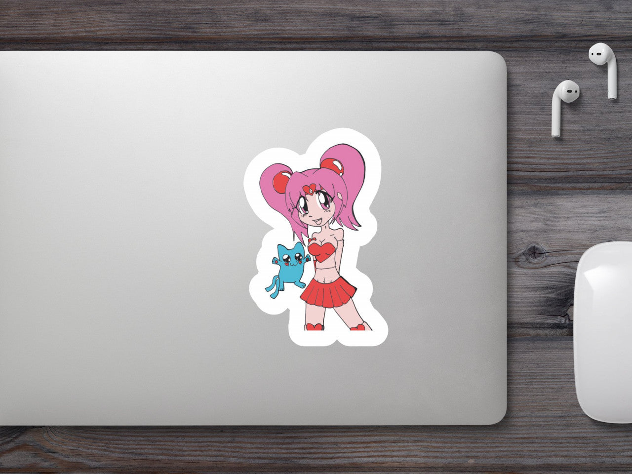 Set 5 bucati, Sticker decorativ, Oishi Kawaii Oishi High School Battle, Rezistent la apa, NO8276, 6 cm, Multicolor