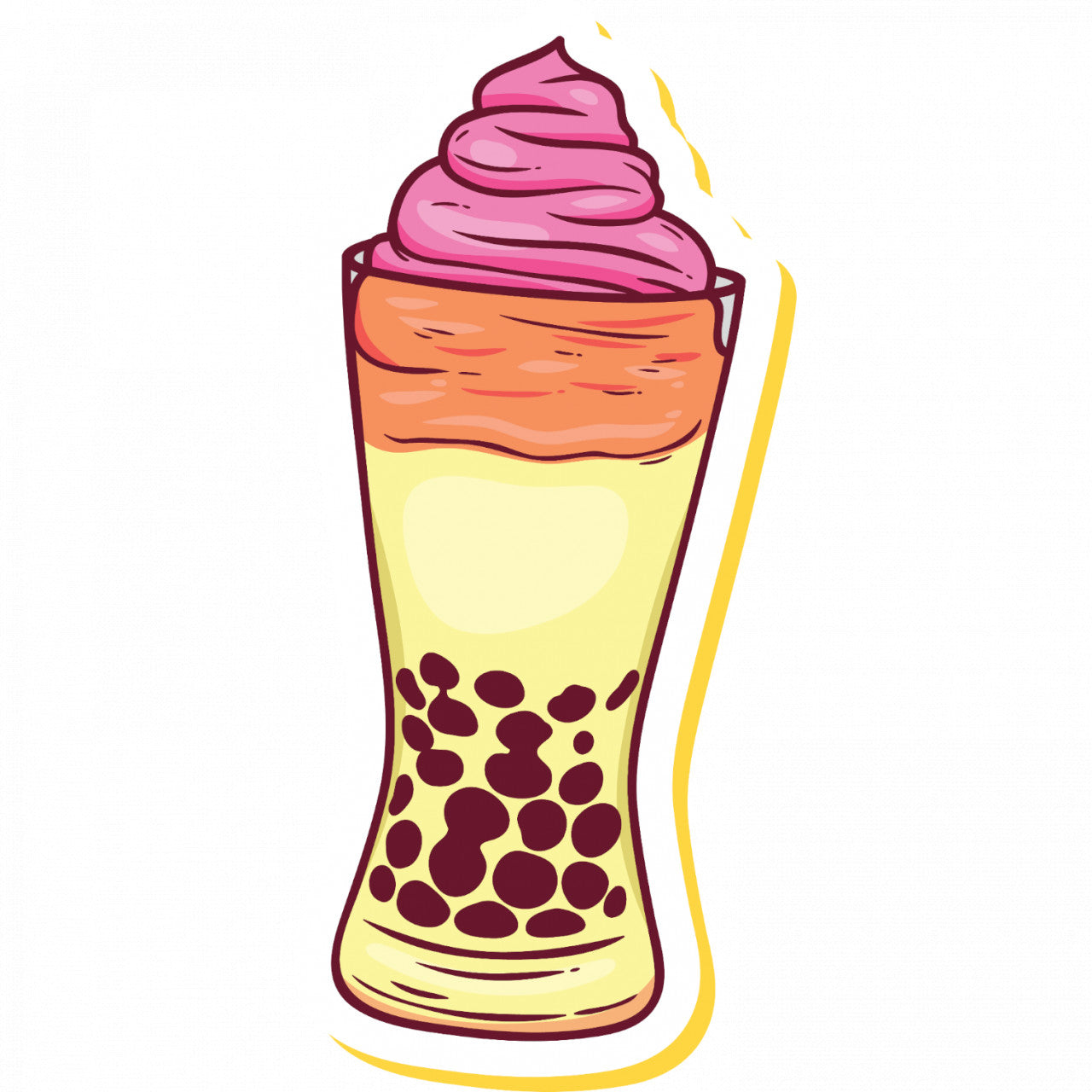 Set 5 bucati, Sticker decorativ, Pahar cappuccino, Rezistent la apa, NO10083, 6 cm, Multicolor