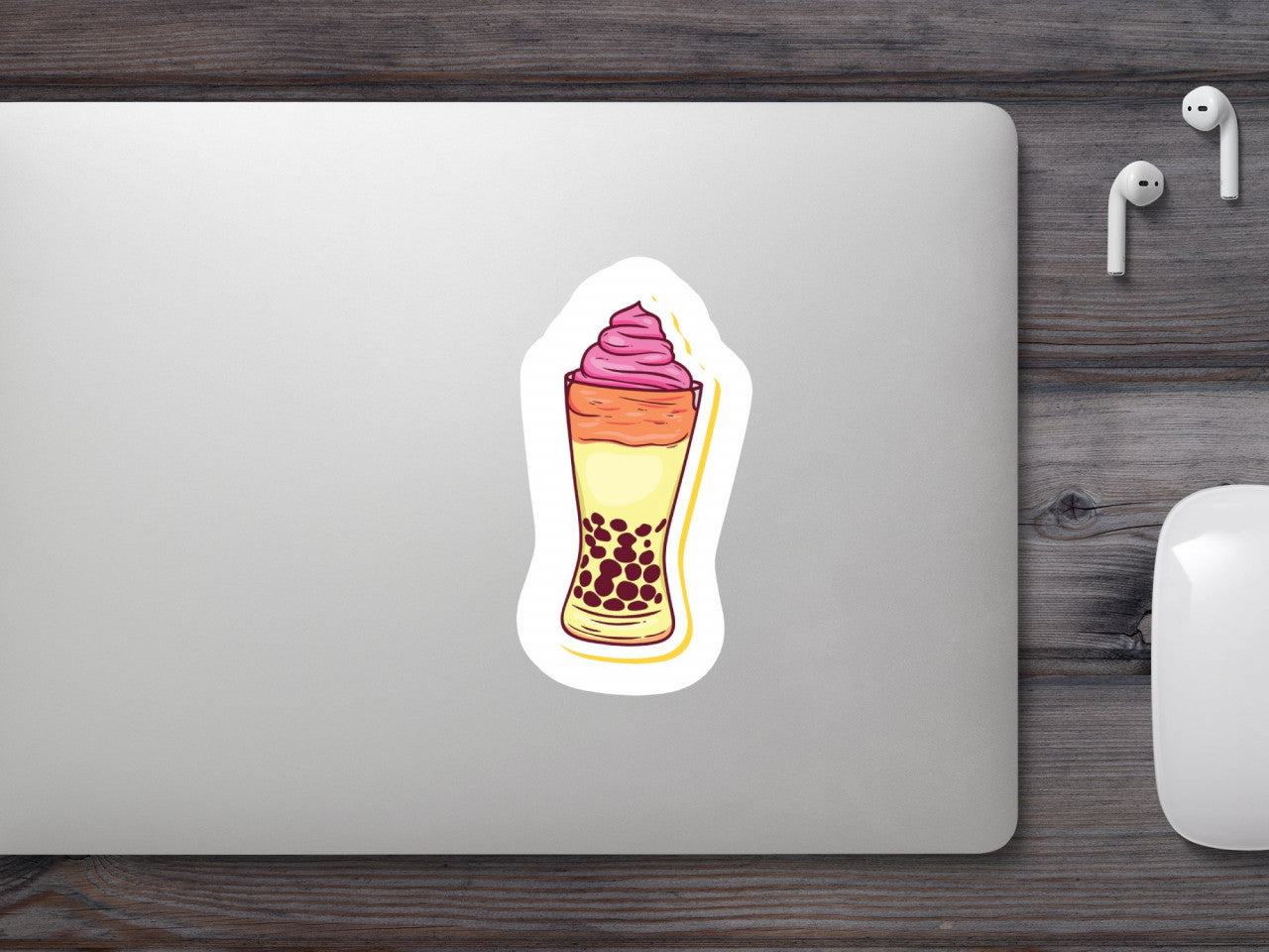 Set 5 bucati, Sticker decorativ, Pahar cappuccino, Rezistent la apa, NO10083, 6 cm, Multicolor