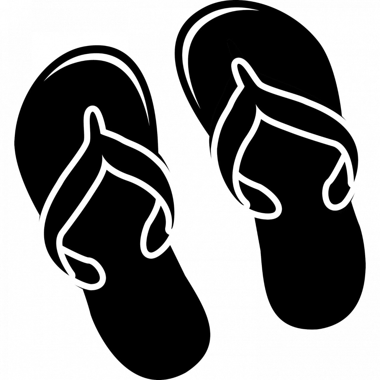 Set 5 bucati, Sticker decorativ, Papuci de plaja, Rezistent la apa, NO10109, 6 cm, Multicolor