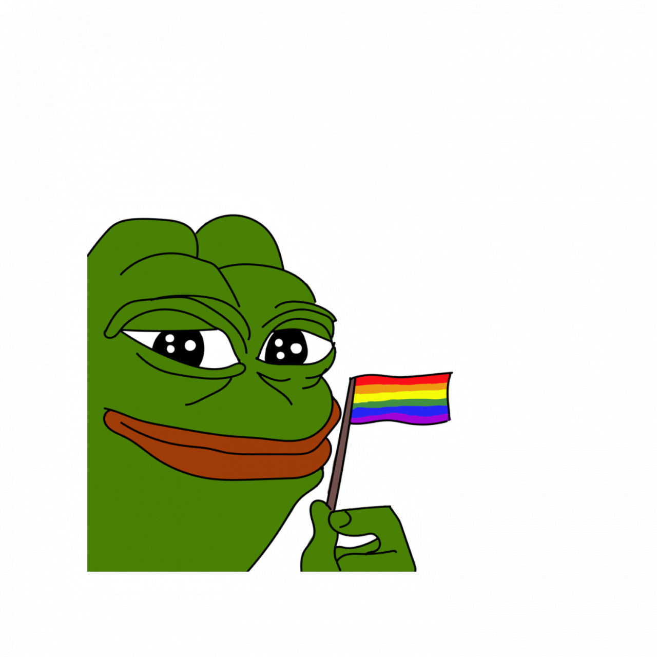 Set 5 bucati, Sticker decorativ, Pepe the Frog, Rezistent la apa, NO10149, 6 cm, Multicolor