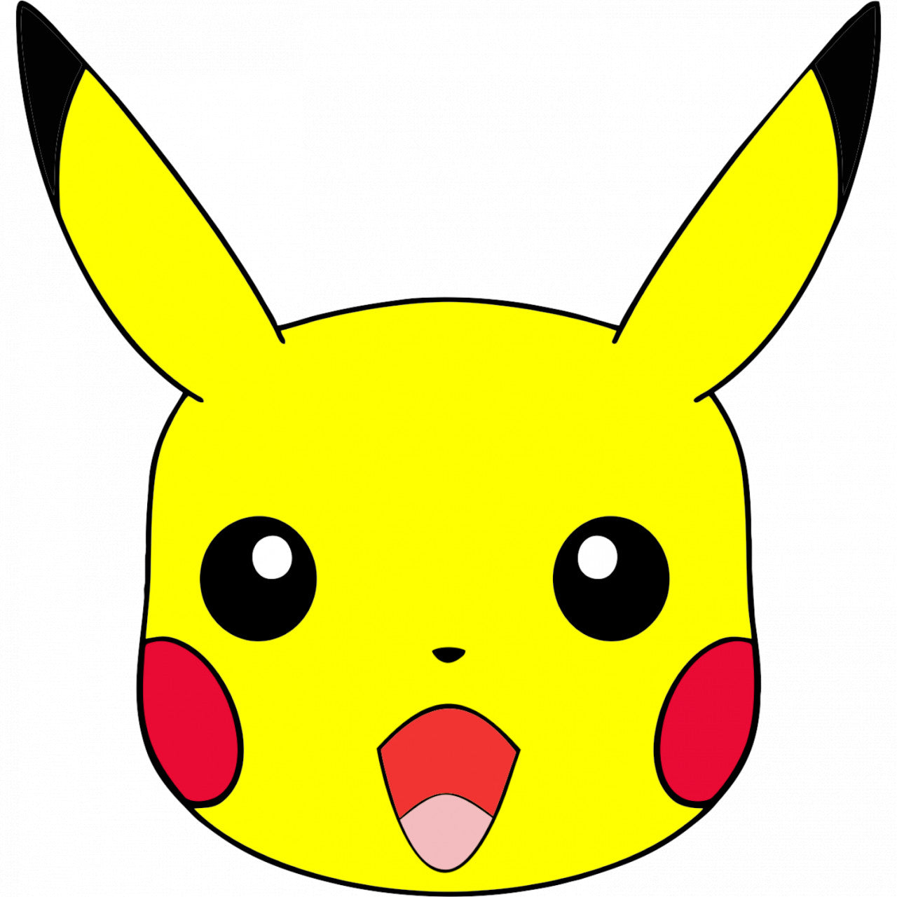 Set 5 bucati, Sticker decorativ, Pikachu mirat, Rezistent la apa, NO10167, 6 cm, Multicolor