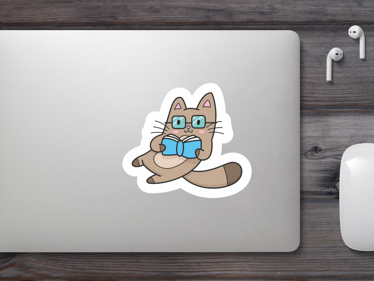 Set 5 bucati, Sticker decorativ, Pisica silitoare, Rezistent la apa, NO10252, 6 cm, Multicolor