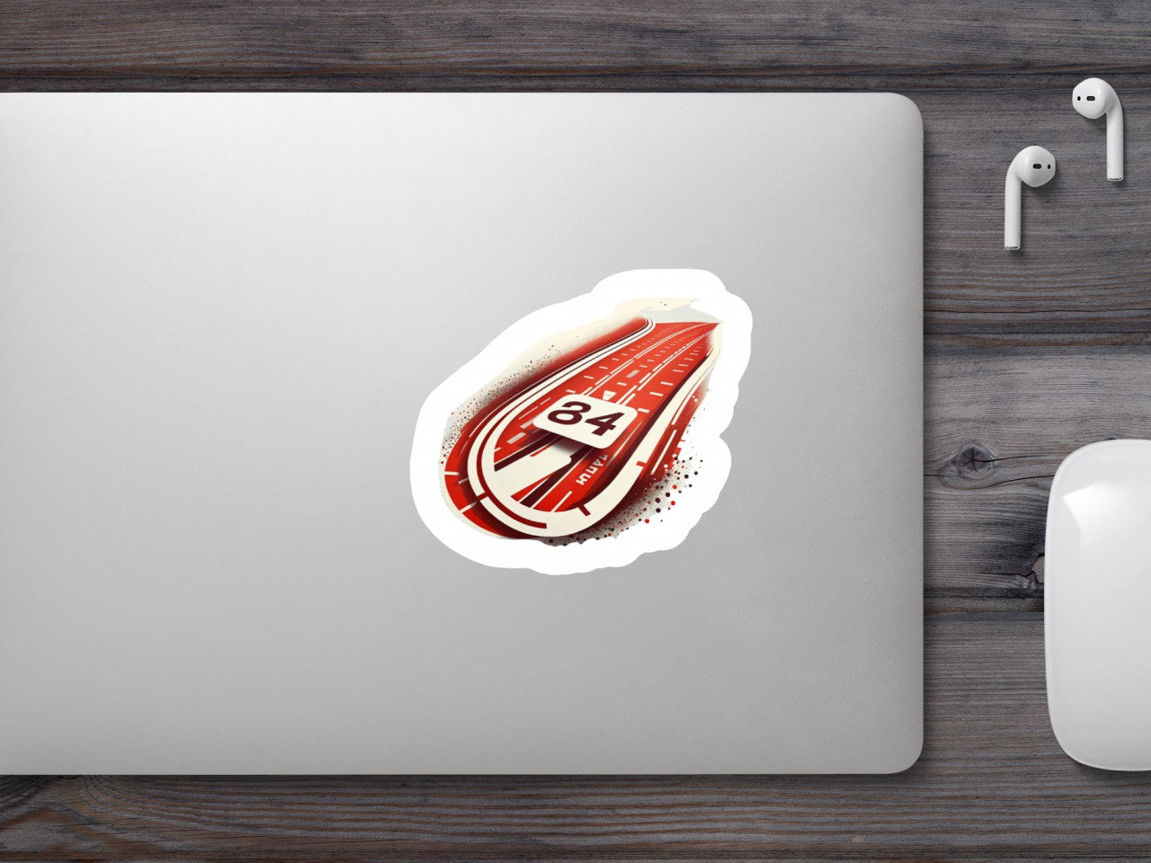 Set 5 bucati, Sticker decorativ, Pista de alergare, Rezistent la apa, NO7520, 6 cm, Multicolor