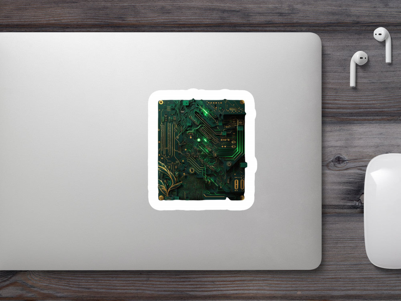 Set 5 bucati, Sticker decorativ, Placa cu microcipuri, Rezistent la apa, NO7523, 6 cm, Multicolor