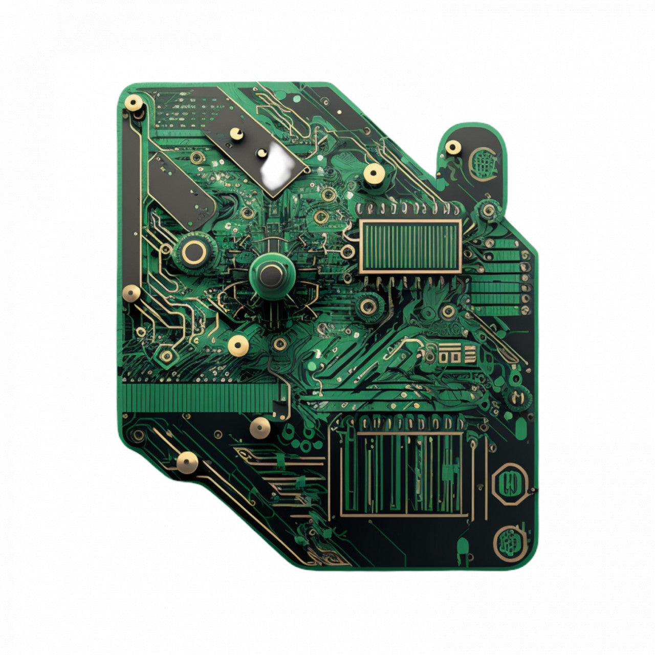 Set 5 bucati, Sticker decorativ, Placa minuscula cu microcipuri, Rezistent la apa, NO7526, 6 cm, Multicolor