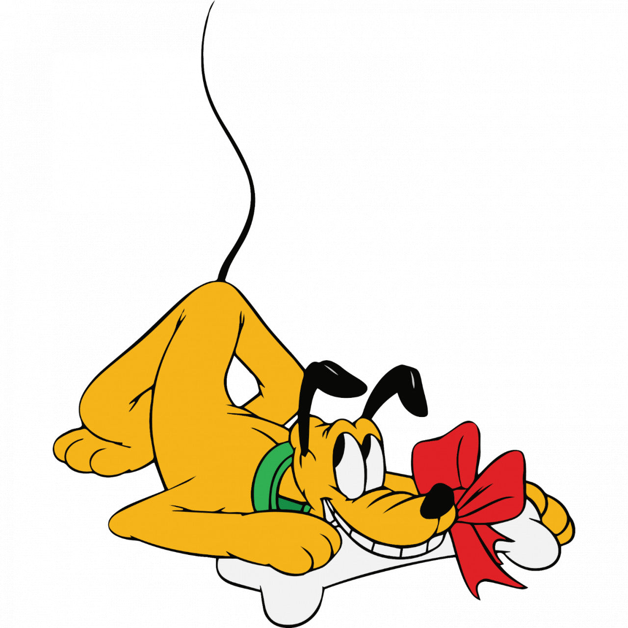 Set 5 bucati, Sticker decorativ, Pluto cu un os in gura, Rezistent la apa, NO7532, 6 cm, Multicolor