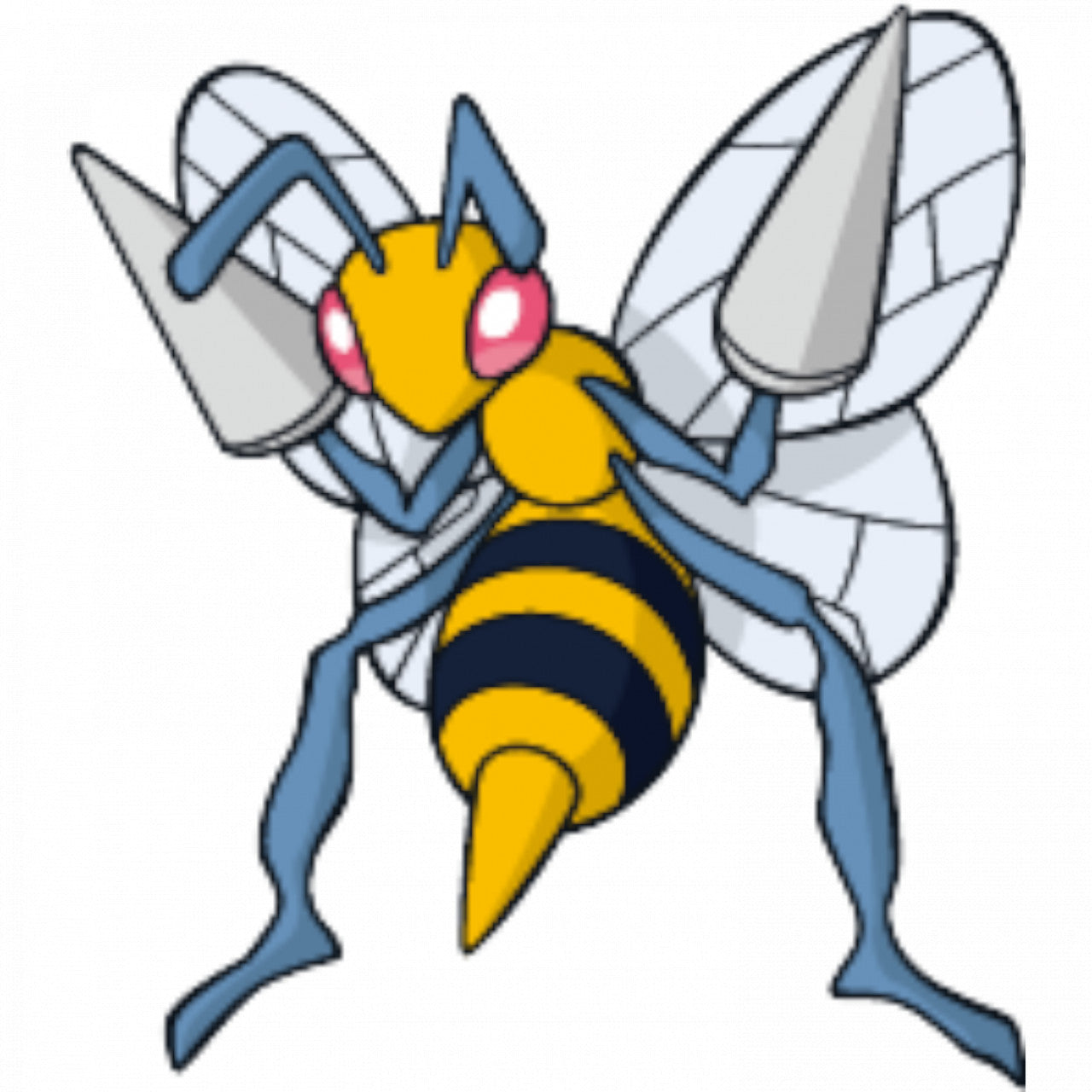 Set 5 bucati, Sticker decorativ, Pokemon Beedrill, Rezistent la apa, NO7546, 6 cm, Multicolor