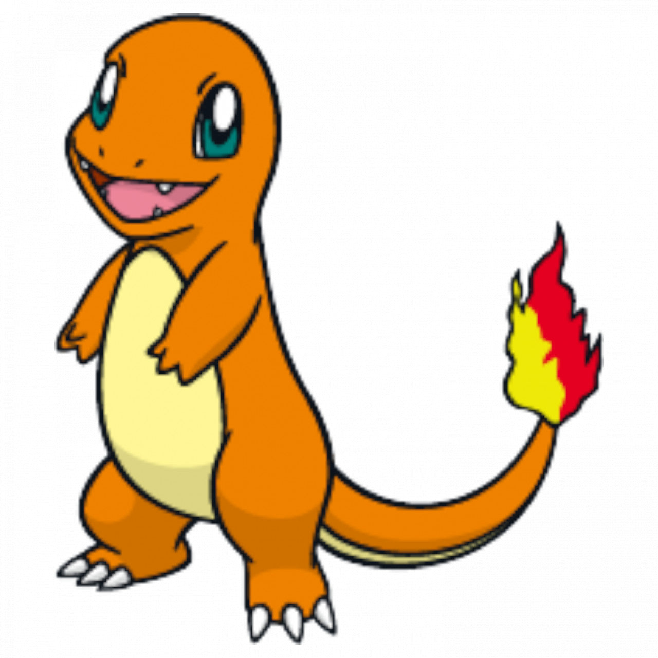 Set 5 bucati, Sticker decorativ, Pokemon Charmander copil, Rezistent la apa, NO7555, 6 cm, Multicolor