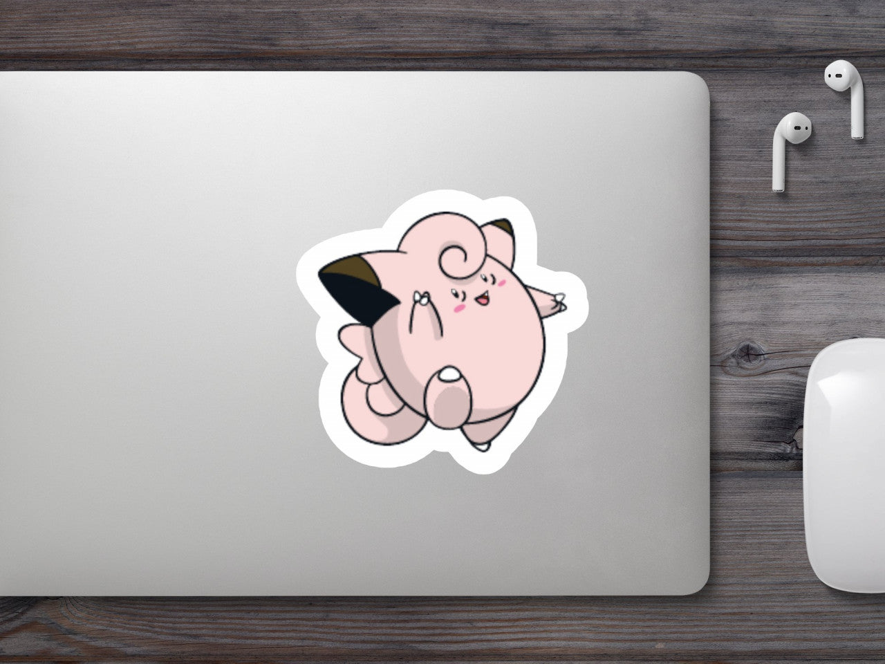 Set 5 bucati, Sticker decorativ, Pokemon Clefairy, Rezistent la apa, NO7558, 6 cm, Multicolor