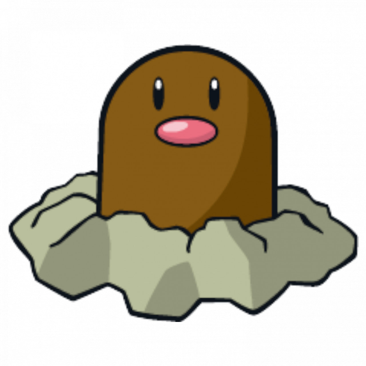 Set 5 bucati, Sticker decorativ, Pokemon Diglett cu nas, Rezistent la apa, NO7562, 6 cm, Multicolor