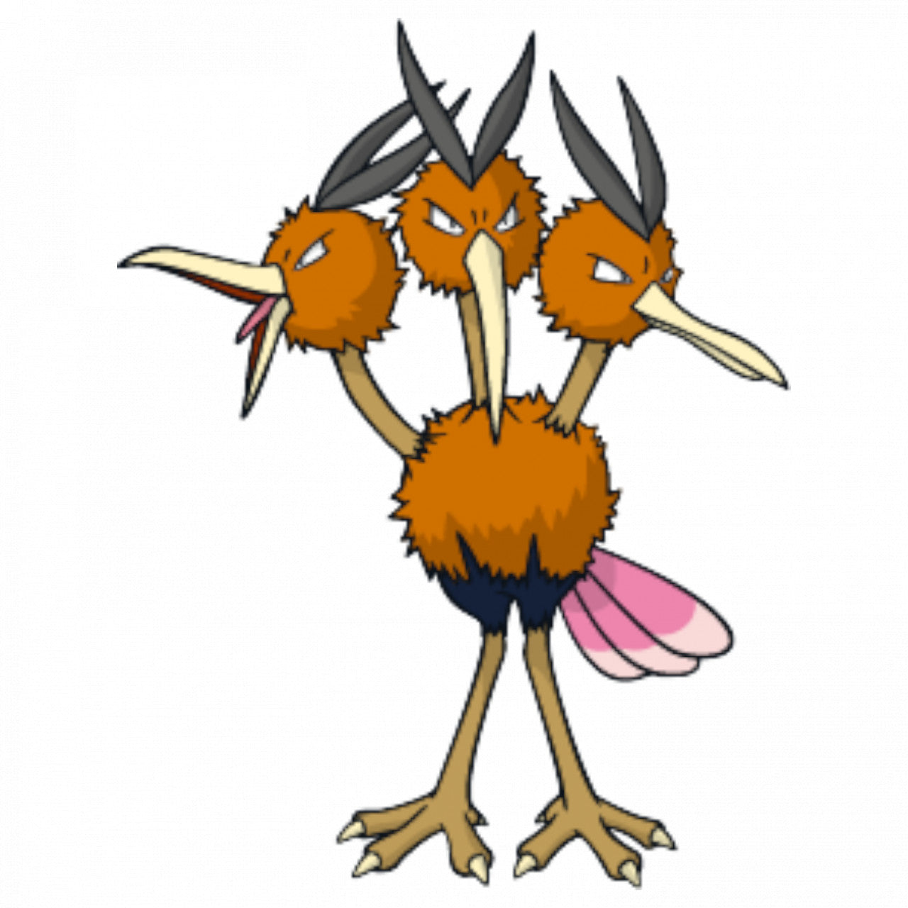 Set 5 bucati, Sticker decorativ, Pokemon Dodrio, Rezistent la apa, NO7566, 6 cm, Multicolor