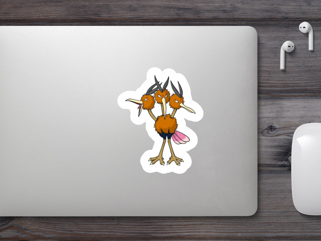 Set 5 bucati, Sticker decorativ, Pokemon Dodrio, Rezistent la apa, NO7566, 6 cm, Multicolor